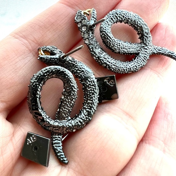 New Alexis Bittar Crystal Serpent Crawler Earrings - Picture 5 of 8